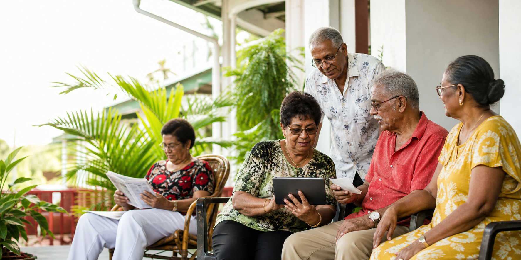 Surinaamse ouderen lezen en bespreken samen het nieuws
